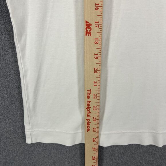 Raffi Shirt Mens Large White V Neck Tee T-Shirt Soft Cotton Basic Casual Top - Picture 7 of 15